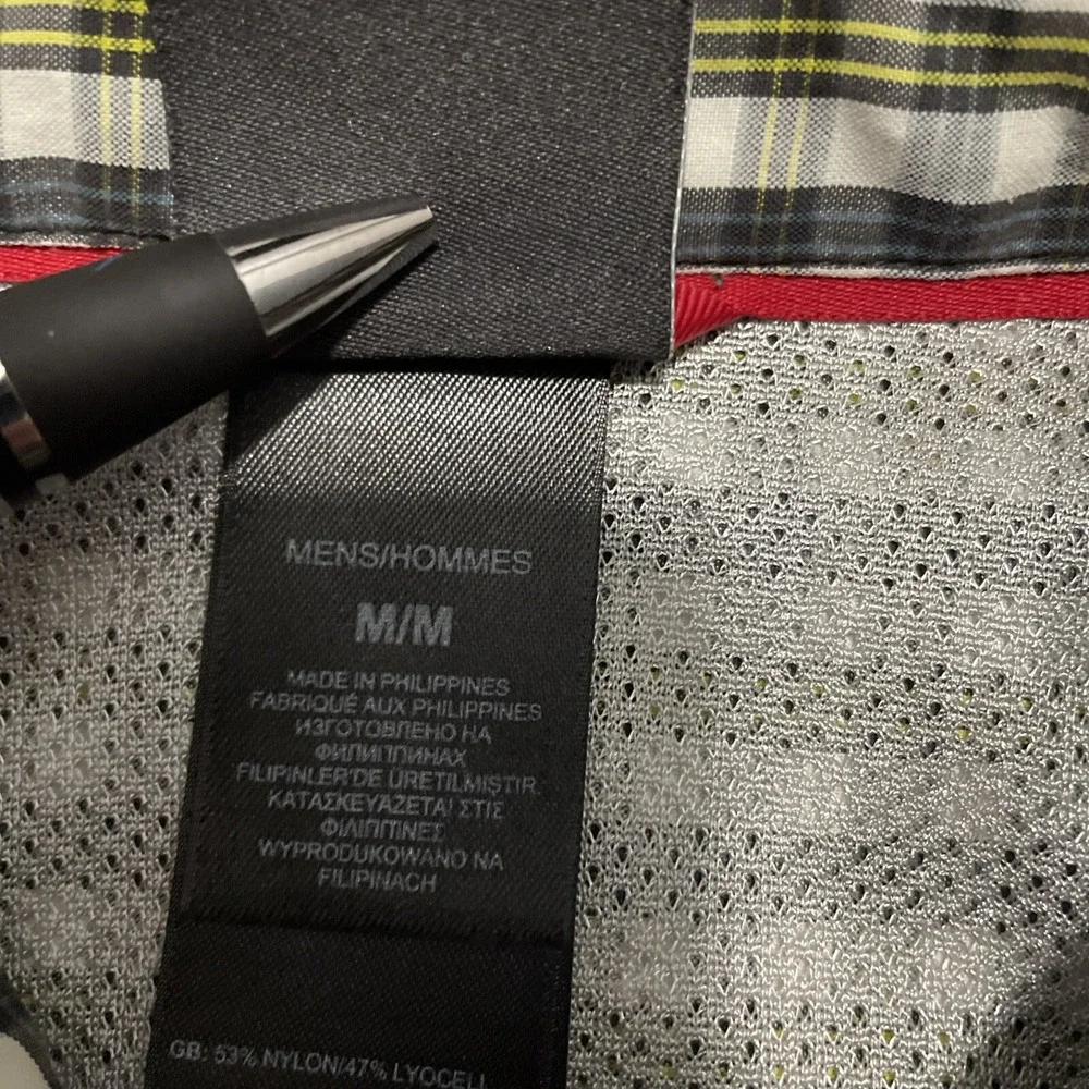 The North Face Millstone Shirt Mens Medium Plaid Zip Pocket Woven